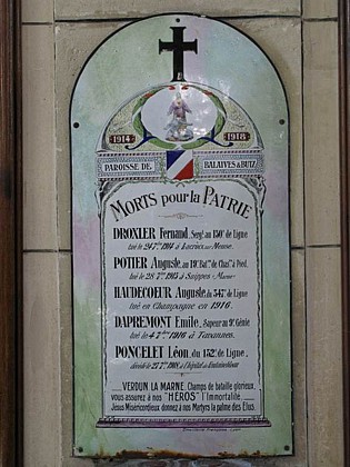 Commemorative painting of the dead of the 1st World War