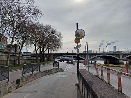 Départ quai de Bercy (parcours vélo)