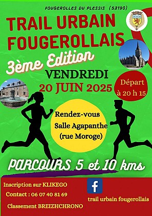 Trail urbain à Fougerolles-du-Plessis