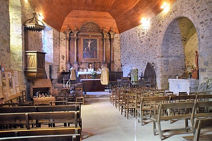 Chapelle des gabariers et village de Laroque-Bouillac