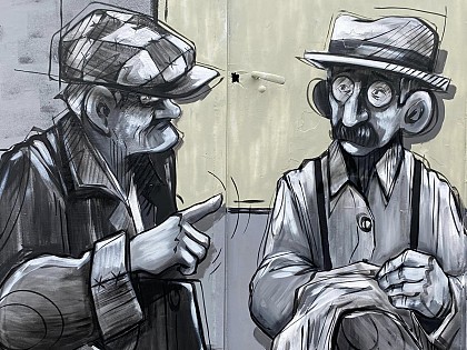 BEN CAILLOUS - Fresque des anciens bains douches de Trouillas