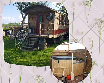La Roulotte des Amish et son bain nordique