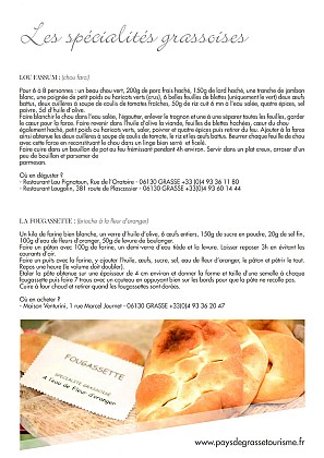 Spécialités culinaires grassoises