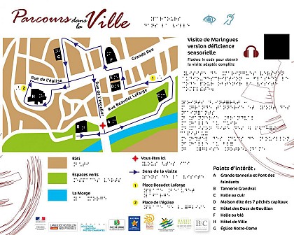 Accueil - mode d'emploi visite de Maringues version déficience sensorielle