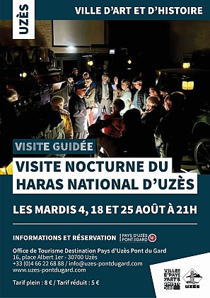 Visites guidées nocturnes du Haras National d'Uzès - Uzès, Ville d'art et d'histoire