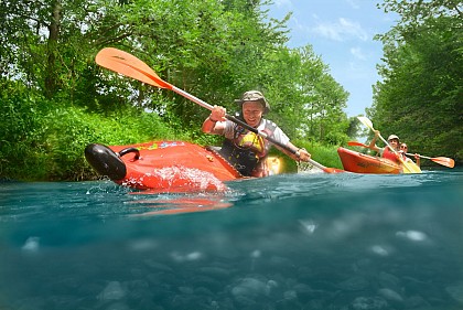 Guided canoe and kayak trip down the Rhône and its oxbow lakes with Kayak en l'Isle