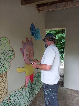 Fresque de l'artiste Mika