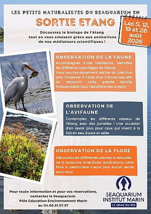 Les sorties naturalistes avec le Seaquarium Institut Marin