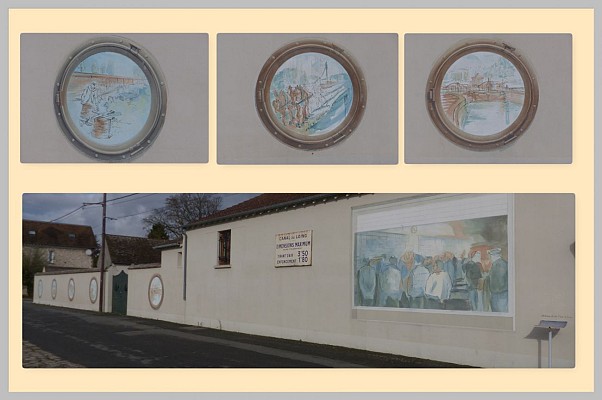 Ancienne écluse, péniche-musée et bureau d'affrètement des Voies Navigables de France