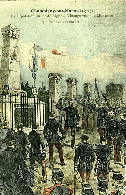Inauguration de l'ossuaire - Combats de 1070
