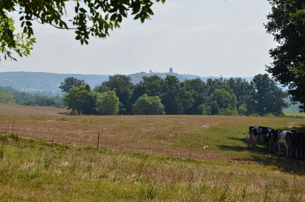 Point de vue du Pech de Padès sur la bastide de Tournon