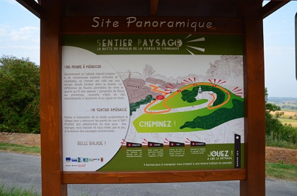 Panneau entrée du site de la Butte