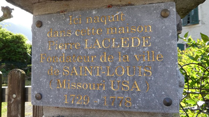 Plaque en hommage à Pierre Laclède
