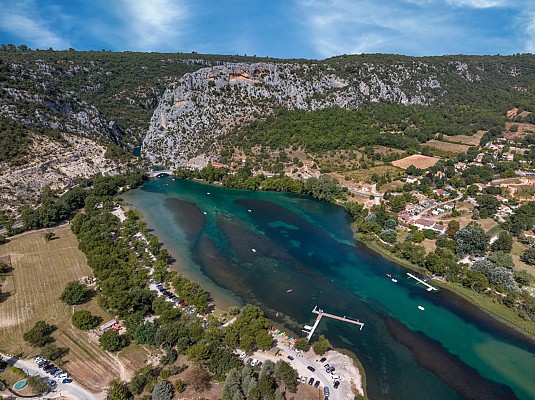 Plage de Montmeyan au Lac de Quinson