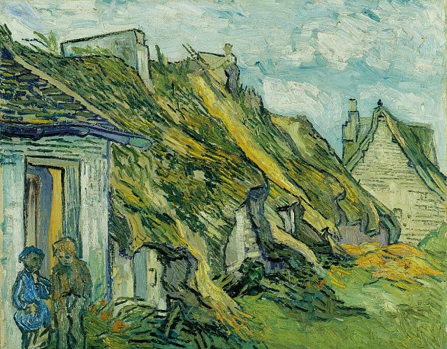 Van Gogh - Maisons d'Auvers et les Chaumes du Gré