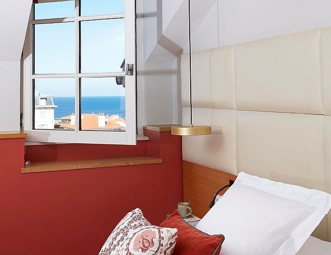 Hôtel de Silhouette Biarritz chambre de luxe vue mer