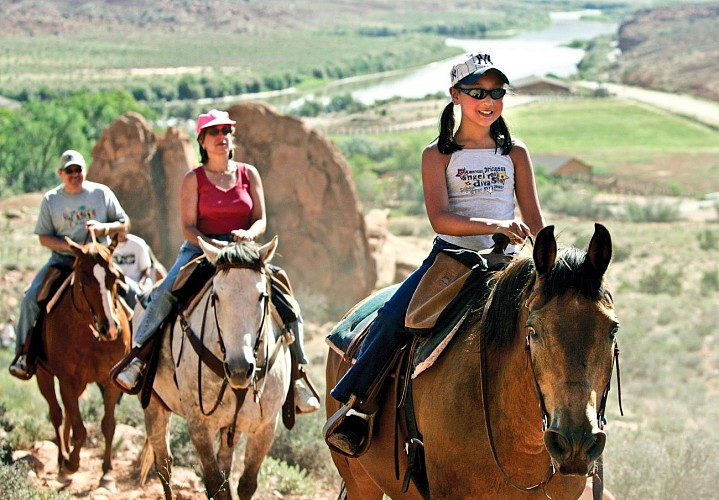 Balade à cheval dans le Canyon de Castle Valley  - Moab