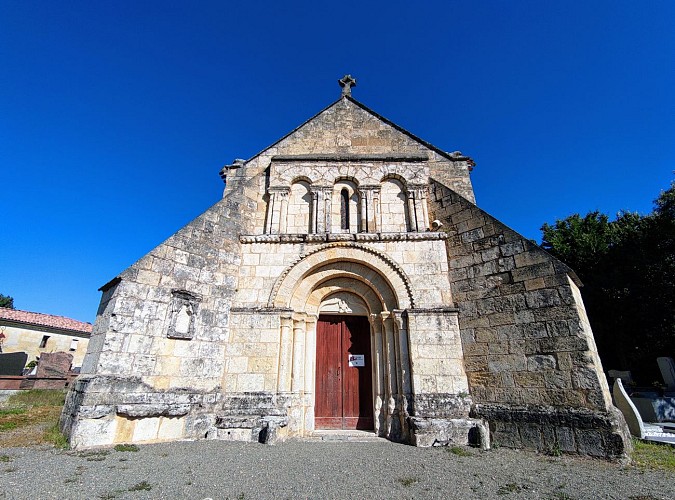 Façade et portail de l'église Sainte-Colombe - Sainte-Colombe