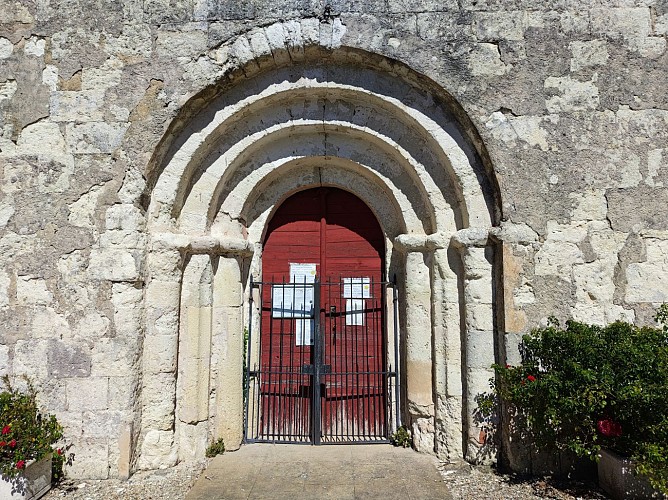 Portail de l'église Saint-Vincent - Pessac-sur-Dordogne