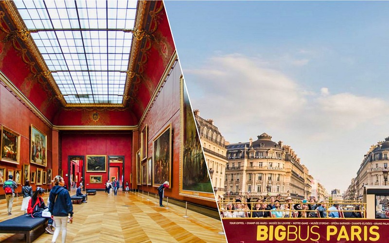 BigBus Paris: 1 or 2 Day Hop-On-Hop-Off Tour + Paris Museum Pass