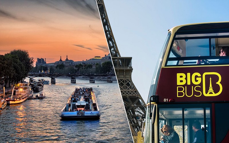 BigBus Paris: 2 Day Hop-On-Hop-Off Tour + Bateaux Parisien Cruise