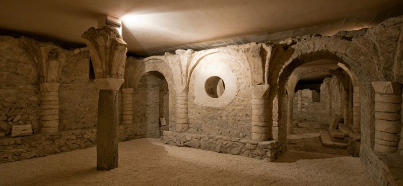 The crypt of the Saint-Jean-Baptiste Cathedral