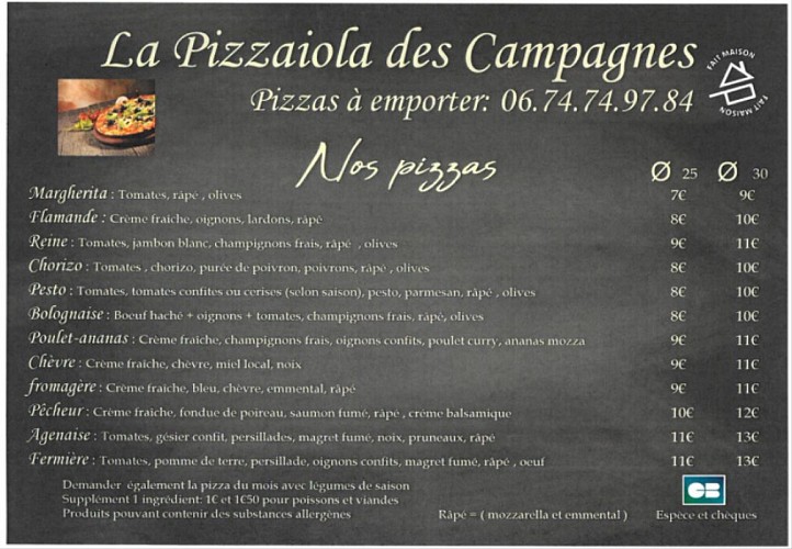 puysserampion-la pizzaiola des campagnes-carte 2023