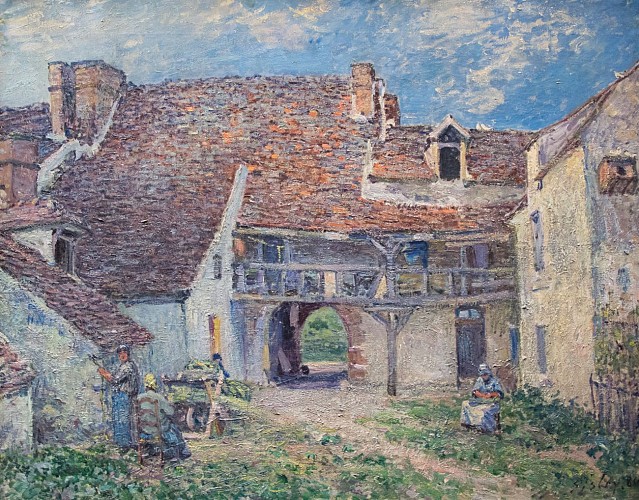 Cour de ferme  à Saint-Mammès - Alfred Sisley, 1884, Huile sur toile 73,9 x 92,9 cm - Musée d'Orsay, Paris