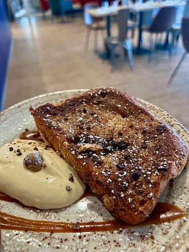 Brioche perdue et crème vanille