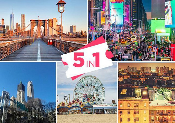 Visite guidée des 5 quartiers de New York : Harlem, le Bronx, le Queens, Brooklyn & Coney Island