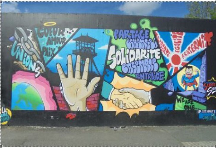 Mur sur le thème de la solidarité et le vivre ensemble