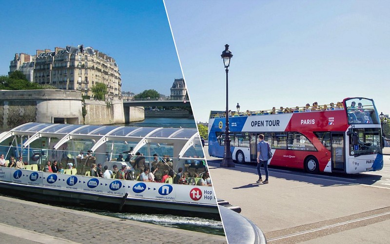Open Tour Paris: 2 or 3 Day Hop-On-Hop-Off Bus + Batobus Cruise