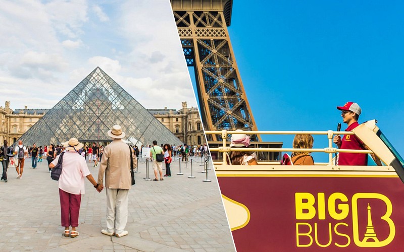 Big Bus Paris Day Tour & Skip the Line Louvre Entrance