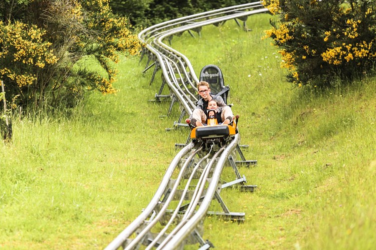 Normandie Luge track sledding at the Souleuvre Viaduct