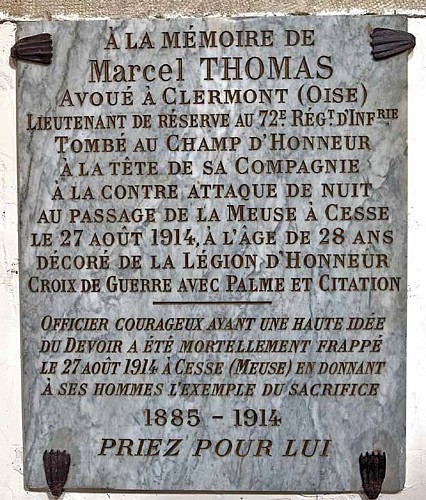 Stèle du lieutenant Thomas, guerre 14-18