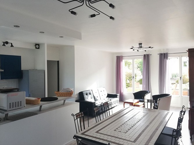 salle à manger, cuisine, salon