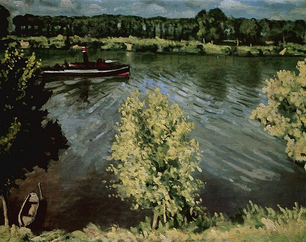 Albert MARQUET - Le Printemps à La Frette - 1935 - huile sur toile - Musée du Petit-Palais - Genève  (Repère 9 du parcours des Peintres)