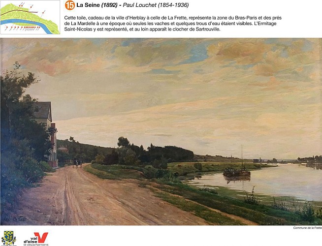 Paul LOUCHET - La Seine - 1892 - Ville de La Frette  (Repère 15 du parcours des Peintres)