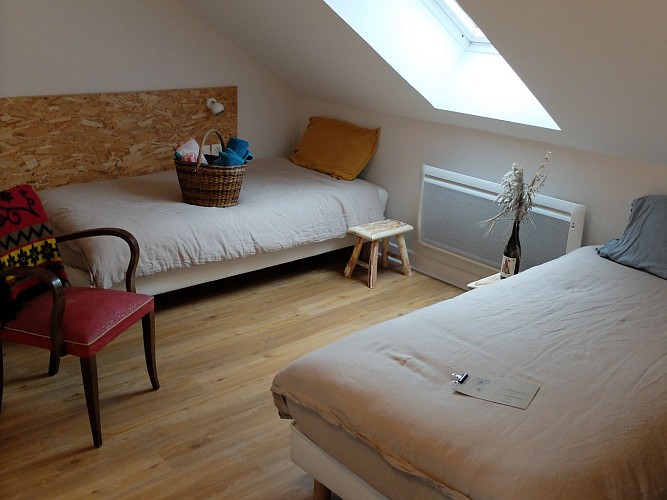 Chambre Chardonnay Disposition lits jumeaux