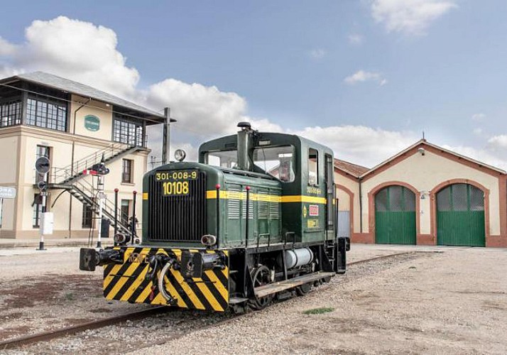 Conduite d'une locomotive au Musée Ferroviaire - Mora la Nova - En français