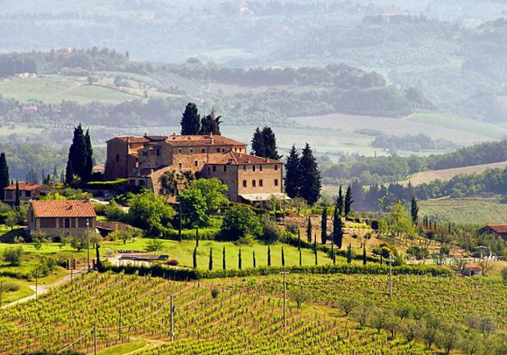 Lo mejor de la Toscana en un solo día con comida y degustación de vinos italianos - Desde Florencia