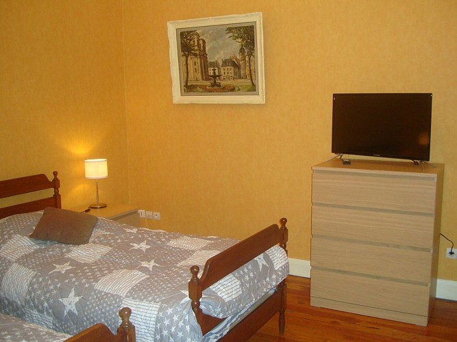 chambre 2 lits 1 pers