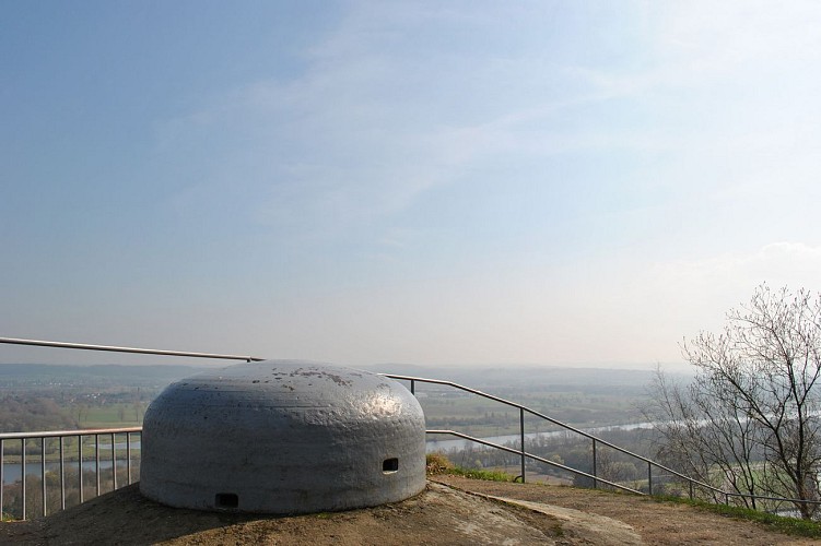 Fort Eben Emael Observation dome Eben 1 and view Lannaye © Fort Eben-Emael