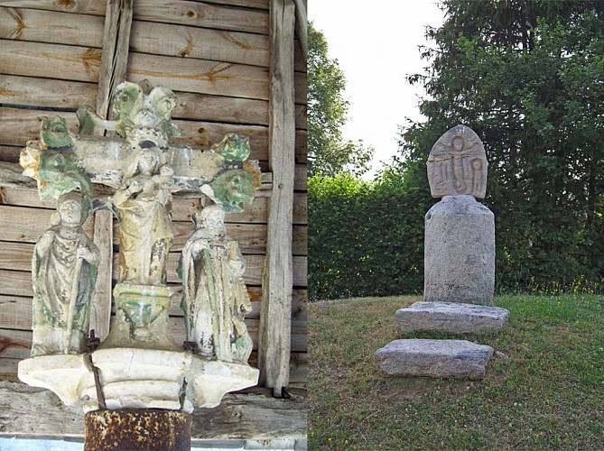 Croix du cimetière  et croix monumentale