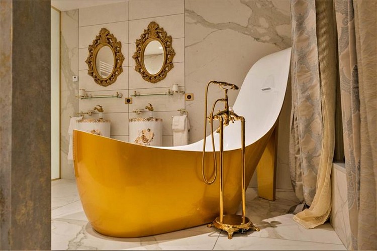 Salle de bains chambre Princesa ©Château du Bec du Gave