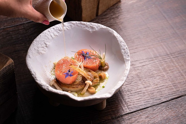 Le saumon d'Isigny, fenouil et pomme Granny Smith (2)