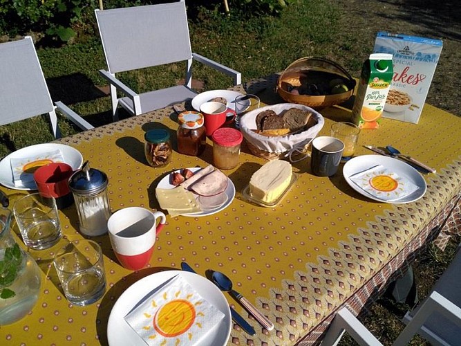 Au fil du Canal -Petit déjeuner à l'extérieur