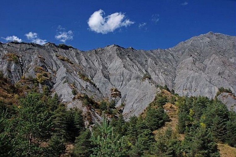 Marnes noires et roubines de la haute vallée du Var à Entraunes.