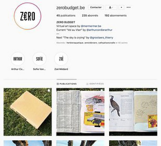 ZRO Budget, Exposition virtuelle sur Instagram
