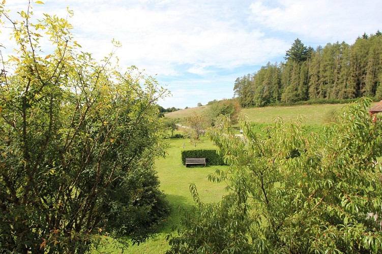 Gîte de Serre sur la commune d'Augne en Haute-Vienne (Limousin en Nouvelle Aquitaine)- vue de l'étage _2